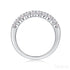 1.8 Carat Moissanite Sterling Silver Pave Triple Row Ring